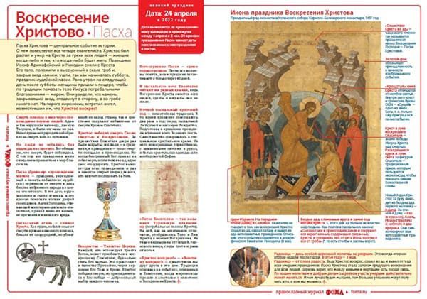 Журнал «Фома» выпустил миссионерский листок о празднике Святой Пасхи