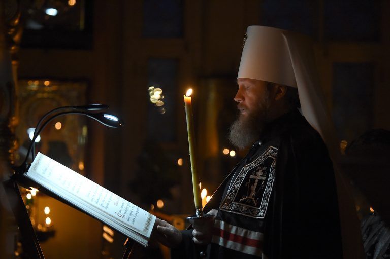 Во вторник первой седмицы Великого поста владыка Савва продолжил чтение Покаянного канона Андрея Критского
