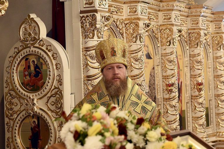 В день Собора всех преподобных отцов Киево-Печерских владыка Савва совершил Литургию в Воскресенском кафедральном соборе Вологды